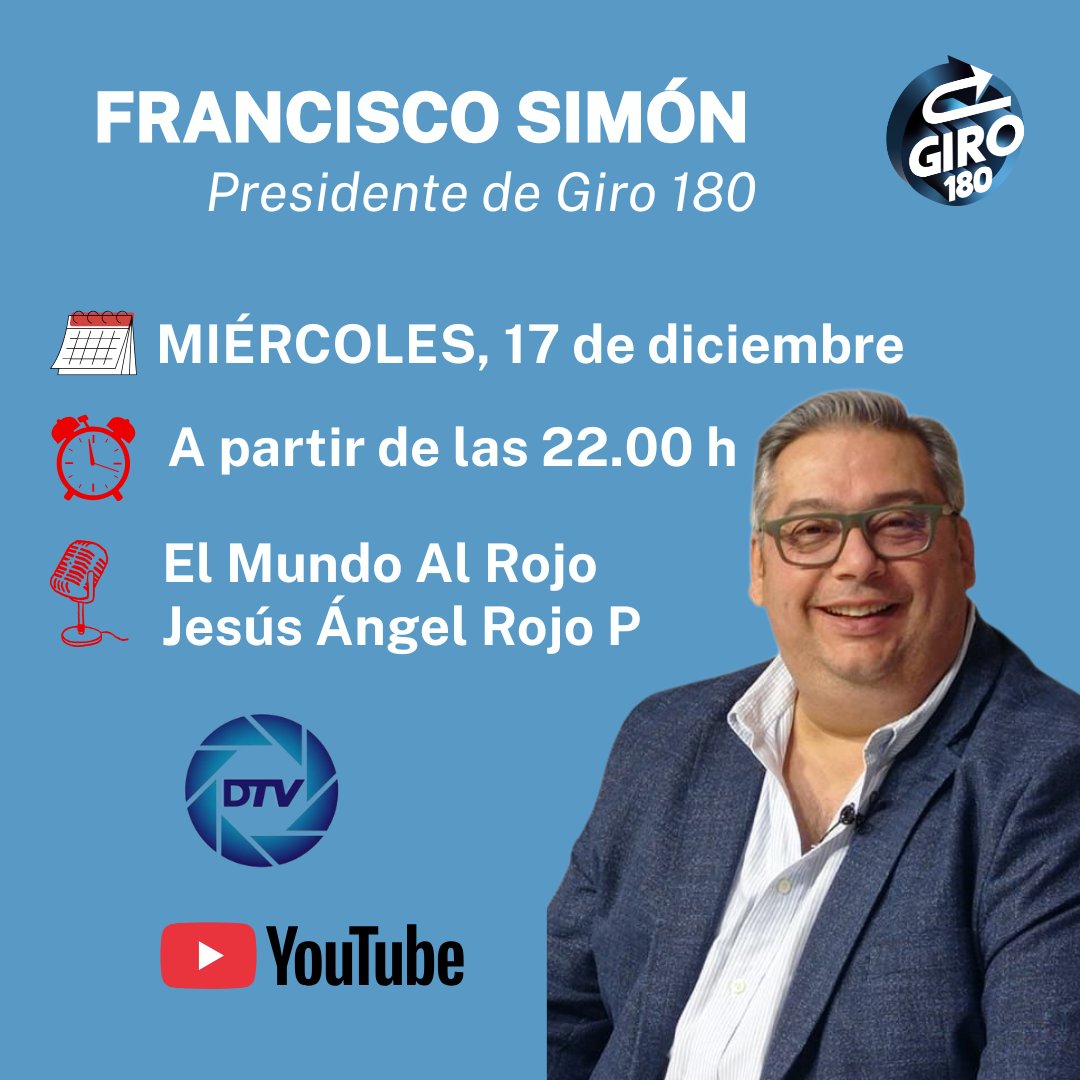 Hoy estaré en plató en <a href="/MundoAlRojo/">EL MUNDO AL ROJO</a> a partir de las 22.00h con
💣 EXCLUSIVAS
y mucho más
No te lo pierdas!