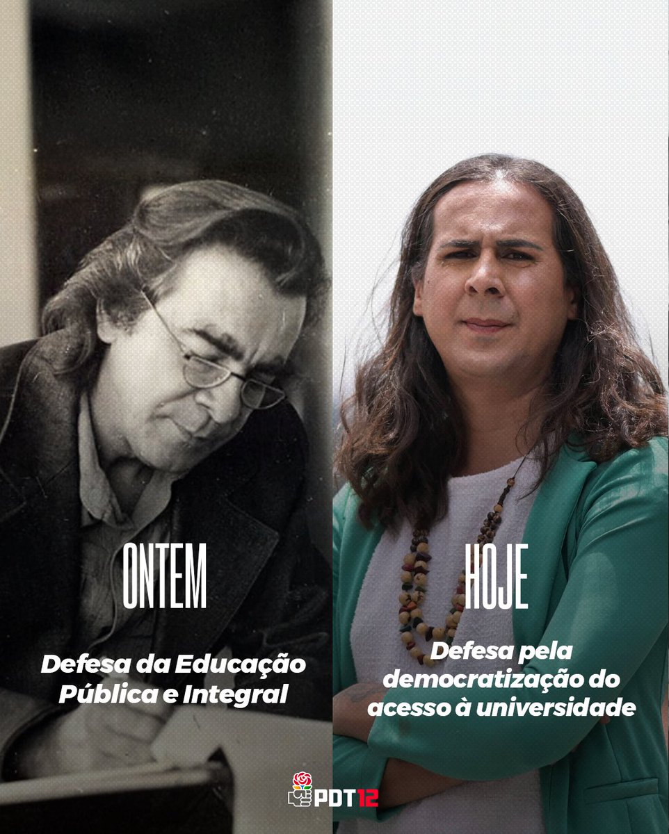 A história do PDT não é um arquivo do passado. Ela conversa com o presente e empurra o futuro para frente.
Da educação integral sonhada por Darcy ao trabalho incansável de <a href="/DudaSalabert/">Duda Salabert</a>.

Da coragem de Brizola à luta de <a href="/JulianaBrizola/">Juliana Brizola</a>  pelo Rio Grande. Da liderança de Nazareth