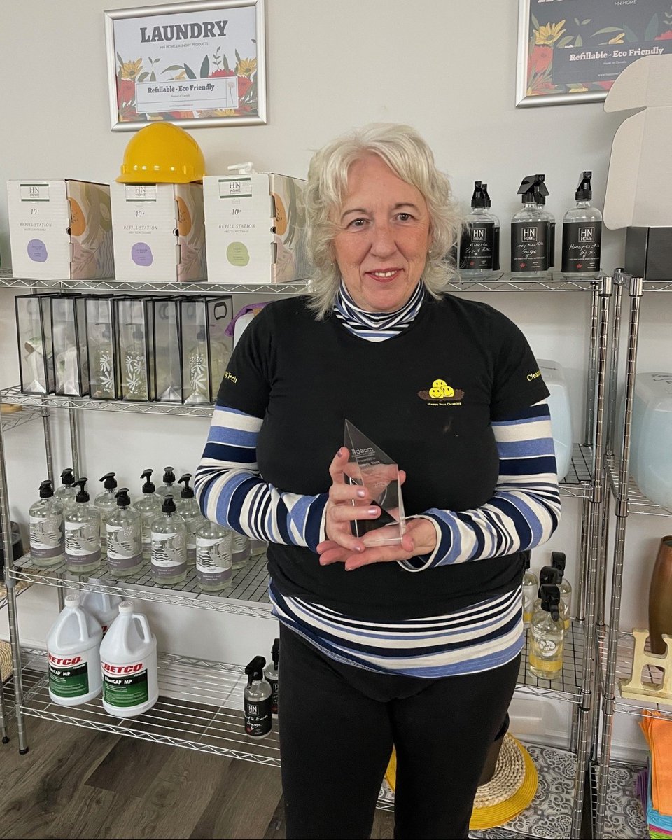 EmployAbilities's tweet image. EmployAbilities was pleased to present Randileigh Vaugeois, owner of Happy Nest Cleaning in Vegreville, with a #DEAM Award. 

While circumstances caused a delay in presenting the reward, we recognize Randileigh for her partnership in connecting ability to opportunity. Thank you!