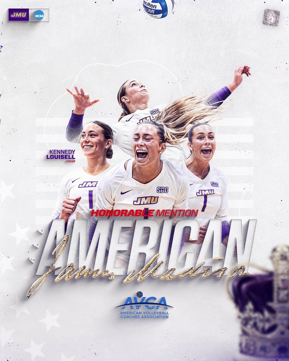 JMUVolleyball's tweet image. 𝗧𝗛𝗘 𝗕𝗘𝗦𝗧 𝗢𝗙 𝗧𝗛𝗘 𝗕𝗘𝗦𝗧. ☝️

Kennedy Louisell becomes the fourth player in program history to be named an @AVCAVolleyball All-American! 🇺🇸

#GoDukes