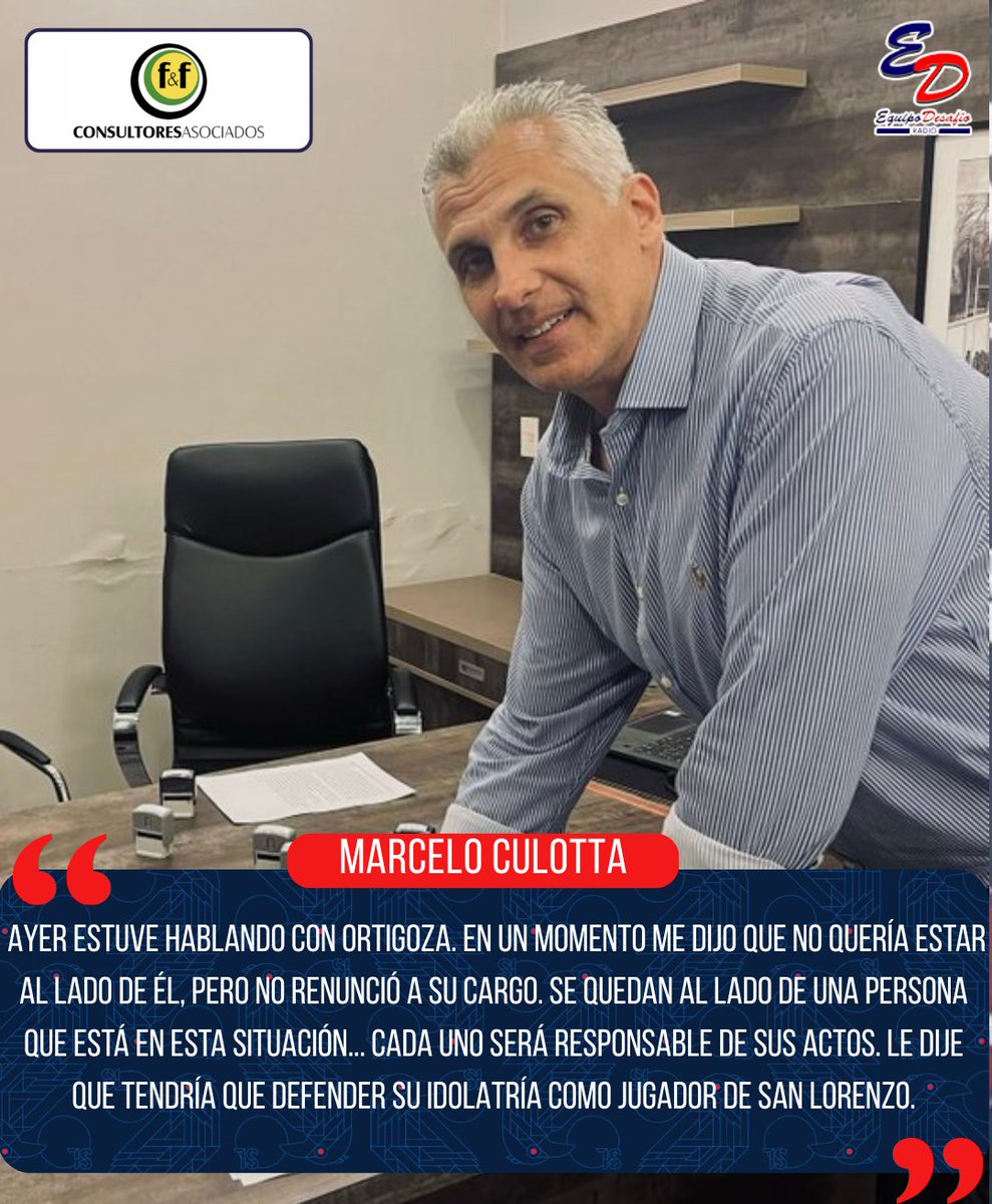 Marcelo Culotta declaró en @dsportsradio sobre Marcelo Moretti y Néstor Ortigoza.