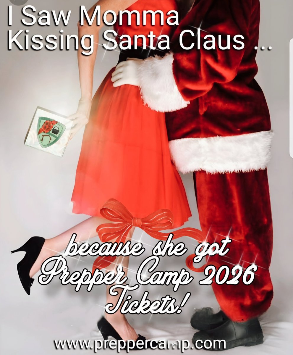 PrepperCamp's tweet image. Give the Gift that keeps on Giving.
Prepper Camp 2026 Tickets!
August 14-16th
The "Biggest and Best - just got Bigger and Better!"
Huge New Venue with:
140 Hotel Rooms
55 Cabins
More RV Spots/Tent Camping!
7 Restaurants.
Holiday Discount Tickets on Sale!
preppercamp.com