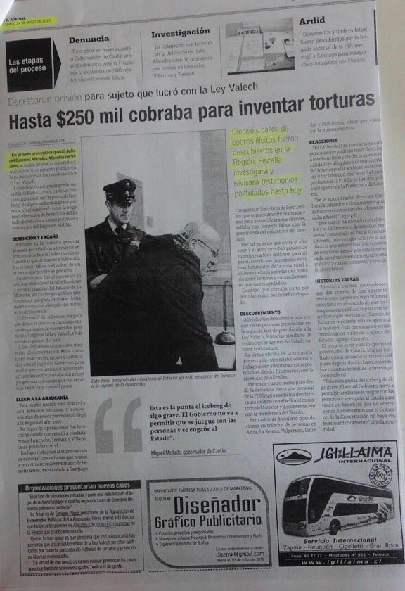 Espero que esa ley prospere y espero el <a href="/PJudicialChile/">Poder Judicial Chile</a> restablezca la justicia con mi esposo acusado por un falso testigo. Los instigadores de falsas acusaciones quedan libres e impunes frente a tanto daño . <a href="/Jou_Kaiser/">Johannes Kaiser. Diputado por el distrito 10</a> Aquí te dejo un caso más de impunidad