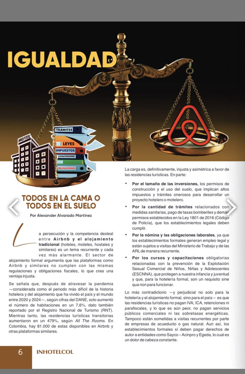 Por la igualdad. Apoyamos el decreto de regulación de registro nacional se turismo <a href="/Cotelcolombia/">Asociación Hotelera y Turística de Colombia</a>