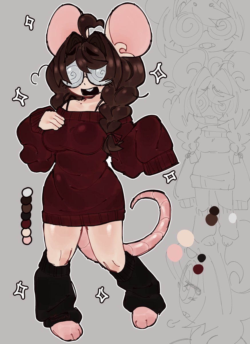 [oc] say hello to my new stinky mouse lily!!🎀