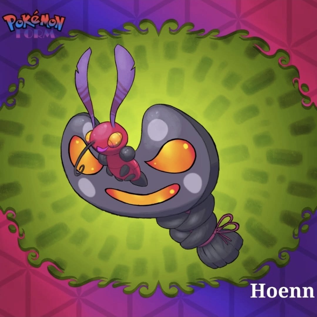 PFormEdition's tweet image. 015 Wurmple (Bug/Dark)
016 Woolcoon (Bug/Dark)
017 Clomoth (Bug/Dark)

#Pokemon #Pokedex 
#NewHoennPokedex