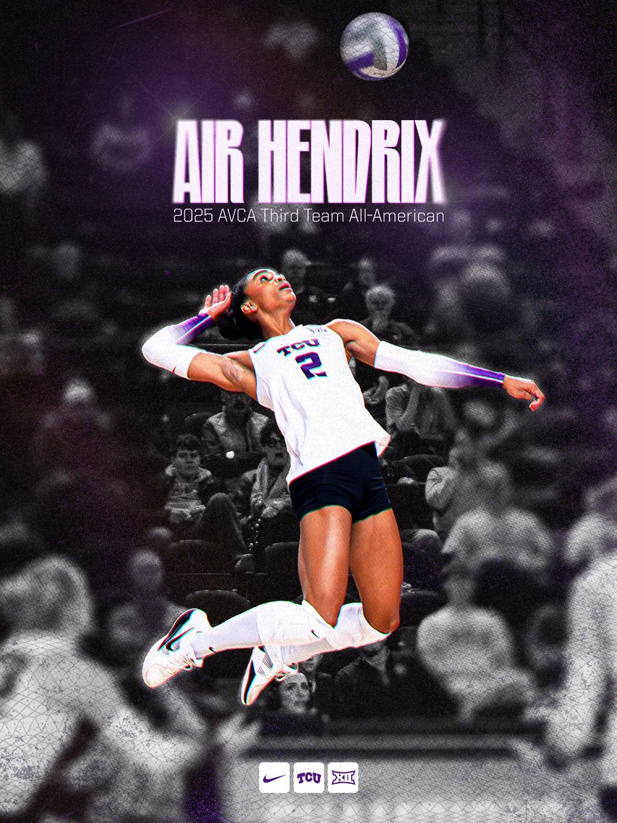 TCUvolleyball's tweet photo. Evan Hendrix is an 𝐀𝐥𝐥-𝐀𝐦𝐞𝐫𝐢𝐜𝐚𝐧 🏆

#GoFrogs https://t.co/2DbpLmjyqC