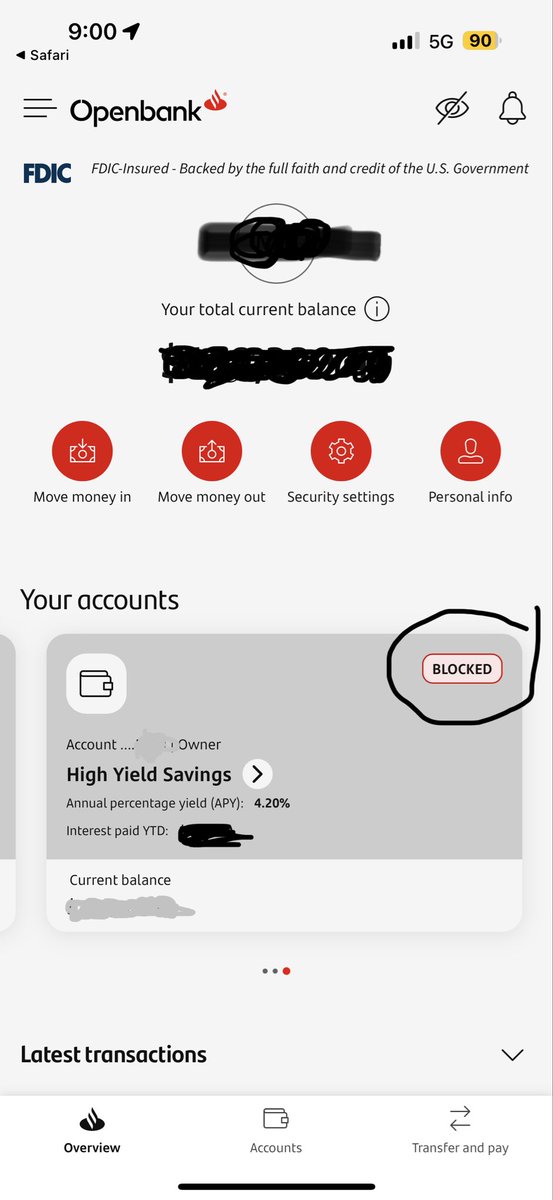 Liwski's tweet photo. @CNBC @FDICgov @Bloomberg @SECGov 

Why is @Openbank from @bancosantander blocking accounts with 0 reason or explanation for weeks and weeks. They send 0 notification. You call and they have 0 information other than that a “special group” is reviewing the account. This is awful. https://t.co/RjckgWnJ6g