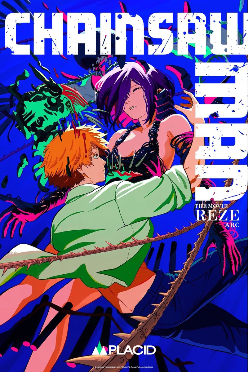 Boom.

Chainsaw Man: The Movie - Reze Arc will premiere on Placid on December 27th, our second movie premiere for the end of the year!

Will you be there?

💜🧡

#ChainsawManMovie #Placid