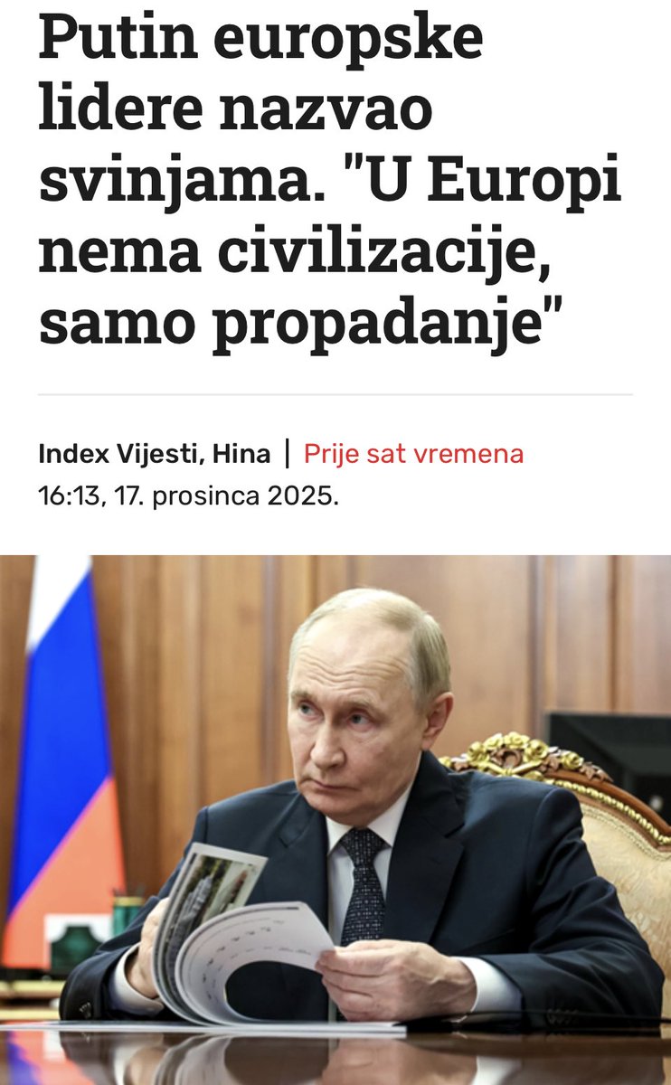 On se nudi da diplomatskim putem nesto rijesi …🙈🙈On koji je odrastao bez ljubavi majke u nekom okrutnom sirotistu s vojnickom disciplinom.. dovoljno pokazuje i pokazao je u odnosu na bivsu suprugu i dvije kceri ..
Nema kod njega empatije samo okrutnost i sila