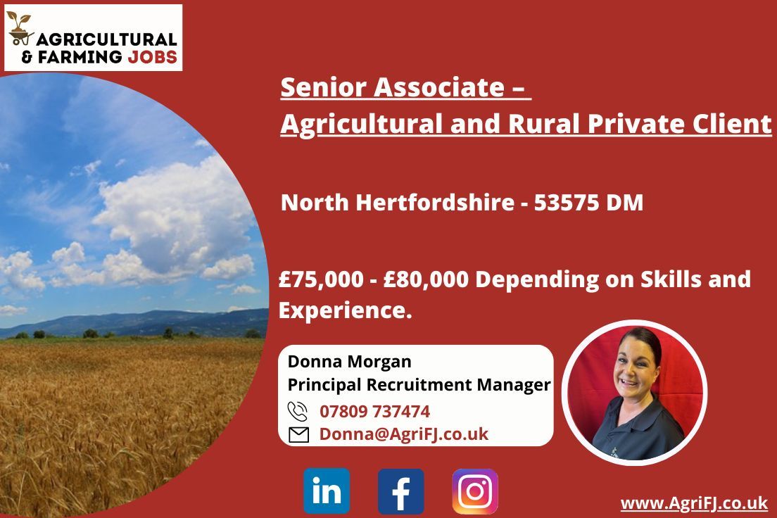 Agriculturaljob's tweet image. New Job Opportunity - Senior Associate
📍 North Hertfordshire
💰 £75,000 - £80,000 Basic Salary Depending on Skills and Experience

For further information and to apply, please contact Donna on; 📞 07809 737474 or 📧 Donna@AgriFJ.co.uk 

#agrifj #seniorassociate #solicitor