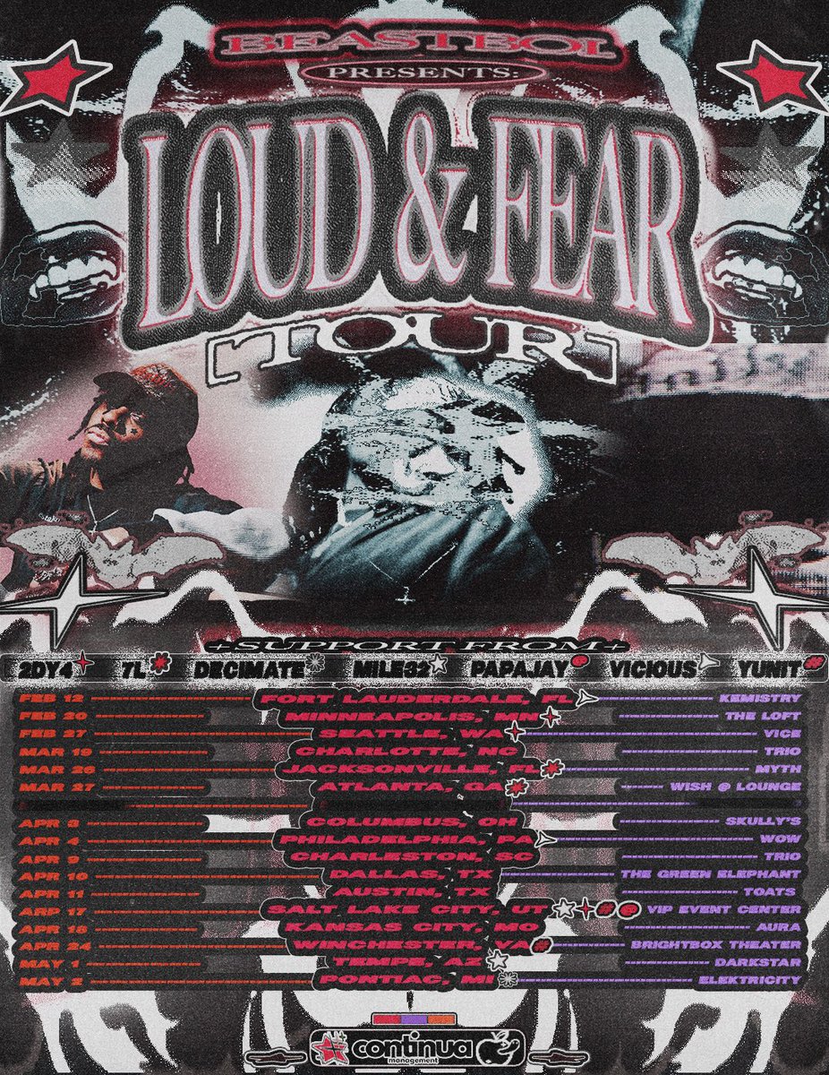 beastboisucks's tweet image. “𝐋𝐎𝐔𝐃 &amp;amp; 𝐅𝐄𝐀𝐑”
[HEADLINE TOUR]🦇

I CAN’T BELIEVE IM SAYING THIS BUT 
THIS HAS BEEN THE BIGGEST DREAM AND BIGGEST MILESTONE IN MY WHOLE CAREER 

I CANNOT WAIT TO SEE YOU GUYS IN THE PIT SO SOON!
🫵🏾🖤🦇

THE STAR CULT AWAITS..⭐️🦇🧛🏾