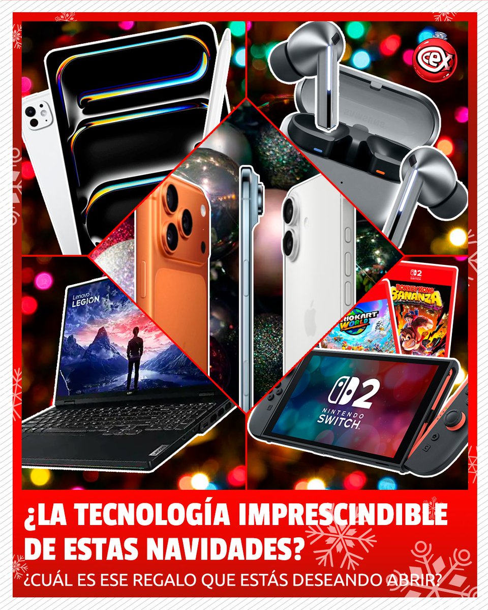 ¿Esperas un montón de gadgets la mañana de Navidad? ¿Cuál es el primero que has puesto en la carta de Papá Noel?

¡Intercambia lo que ya no quieres y ahorra en tus regalos navideños! #CeX #gadgets #Navidad