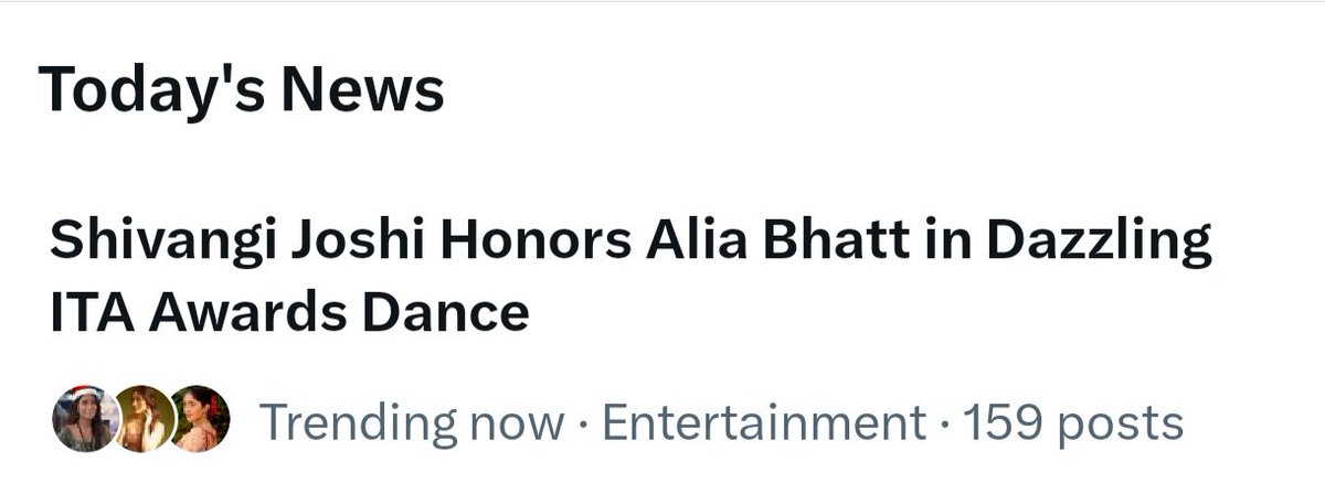 Trending 💥💥
SHIVANGI JOSHI HONORS ALIA BHATT IN ITA AWARDS DANCE🔥🔥

@shivangijoshi <a href="/aliaa08/">Alia Bhatt</a> 

#shivangijoshi #aliabhatt #ITA2025
