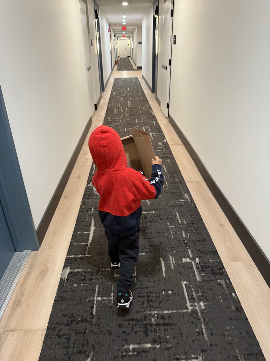 Taking the trash out is safer when escorted by Spiderman.