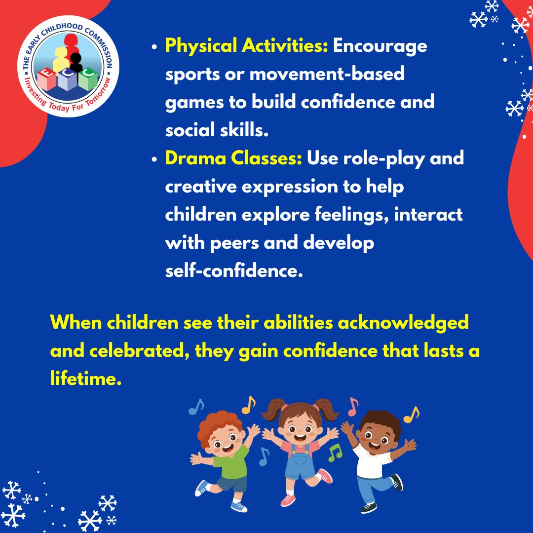 ECCJA's tweet image. 🌟 Every child has unique strengths, let’s help them shine this holiday season! 💛
👉 Try one fun activity to celebrate a child’s strength today. 🌱
#12StandardsMatter #EarlyYearsMatter #HighlightStrengths