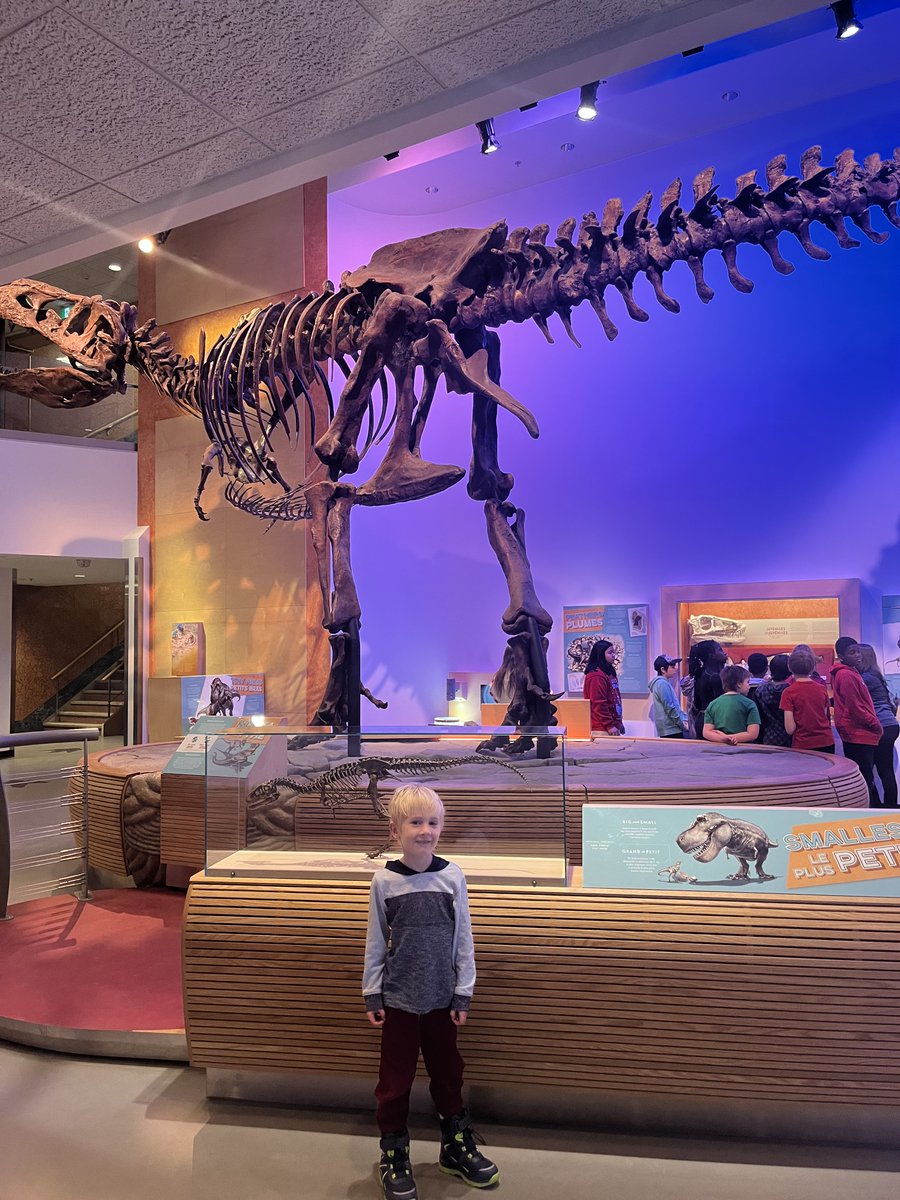 Trip to the ⁦<a href="/royalsaskmuseum/">Royal Saskatchewan Museum</a>⁩ this morning! Just Noah and me!