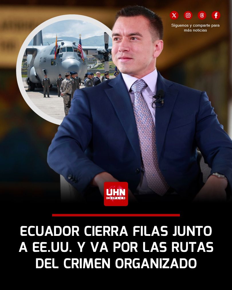 🇪🇨🇺🇸‼️ | ÚLTIMA HORA — El Presidente Daniel Noboa anunció el inicio de una operación conjunta y temporal con Estados Unidos y la Fuerza Aérea del Ecuador desde Manta, como parte de una estrategia bilateral de seguridad de largo plazo. El objetivo es claro: identificar y