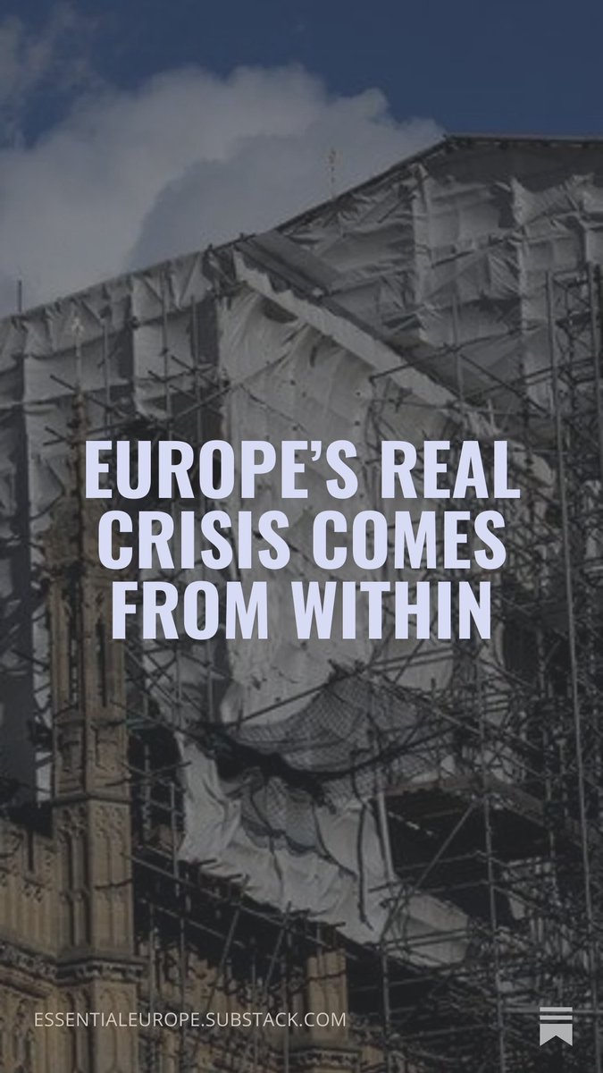 Across Europe, voters are turning to radical parties because they feel governments are failing on issues like security, housing and economic stability. The greatest danger to European democracy is not Trump. It’s the crumbling faith in the political system open.substack.com/pub/essentiale…
