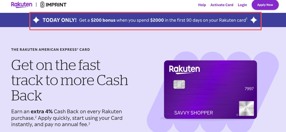USCCStrategy's tweet image. #Rakuten American Express Card: $200 Bonus when you spend $2000 in the first 90 days. 
rakuten.com/american-expre…
Signup Rakuten ($50 bonus): sourl.cn/2PiWE3