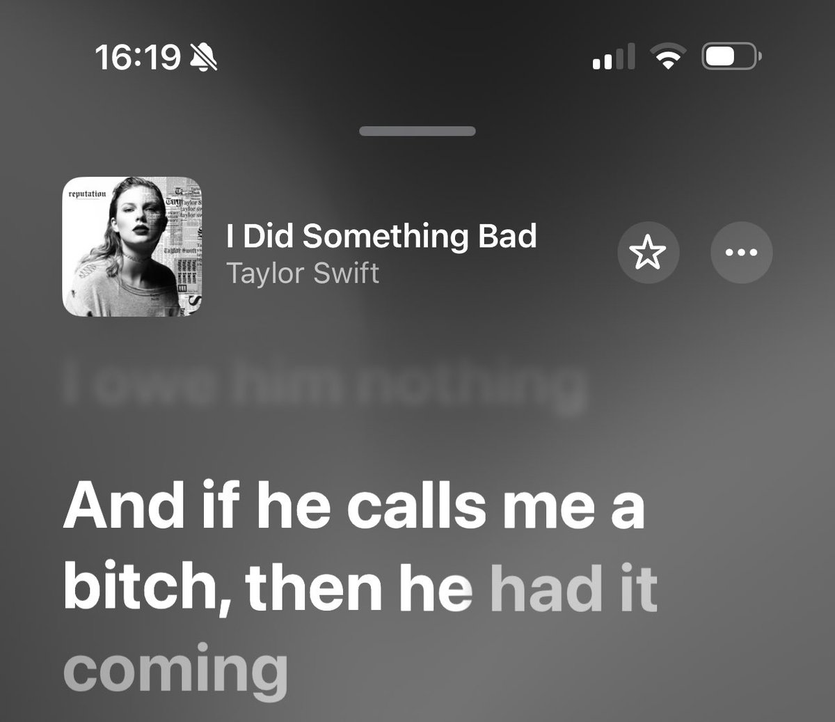 Sorry but HOW have the lyrics changed on I Did Something Bad on Apple Music???? I know people were saying it was changed on be lyrics but she’s actually SINGING the line,,,???? I’m scared