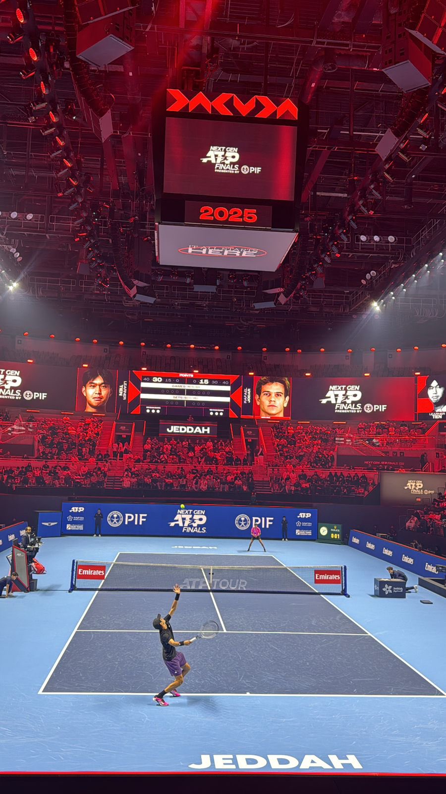 تنطلق المباراة الثالثة لليوم الأول بين اللاعبين الأميريكي ليرنر تين والإسباني رافائيل جوادر #نهائيات_الجيل_القادم 