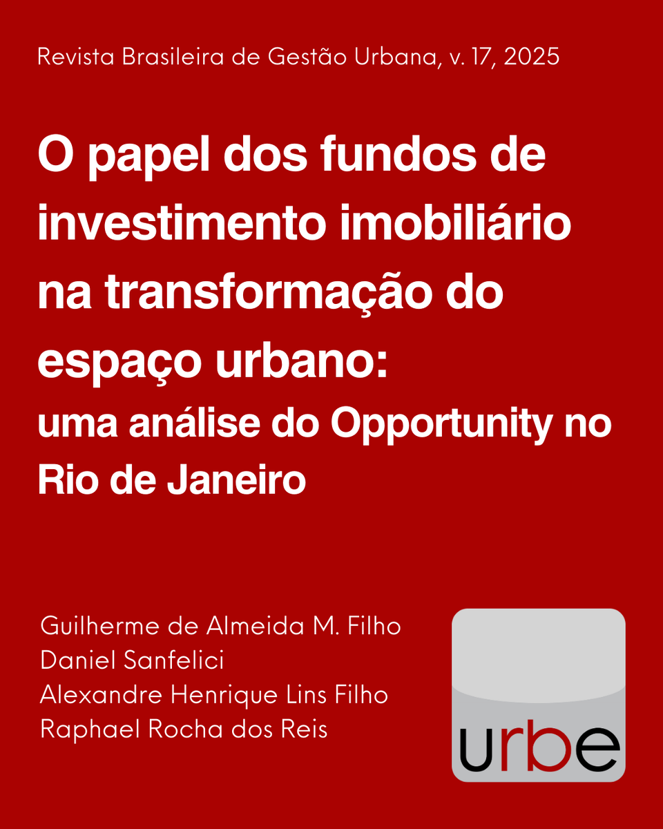 Revista Brasileira de Gestão Urbana tweet media