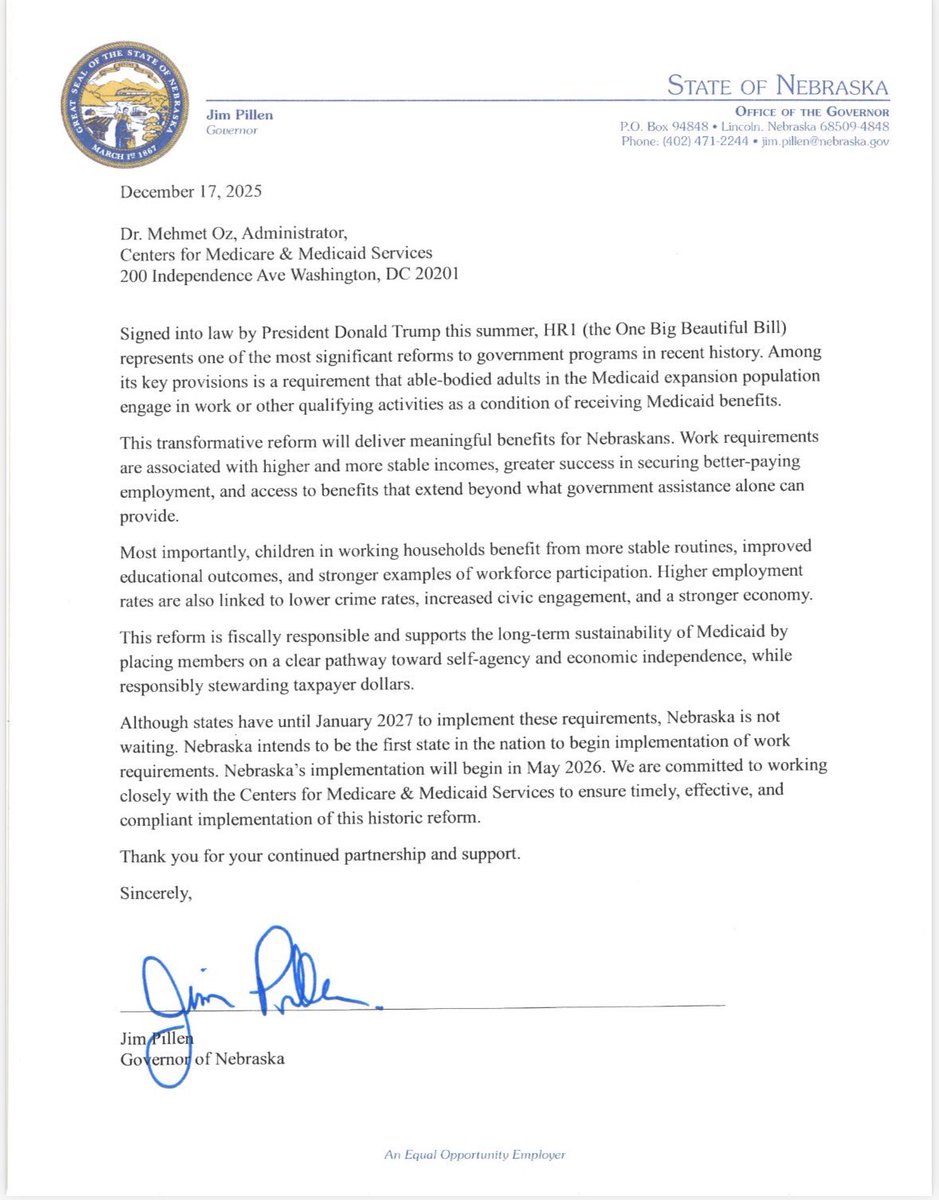 Governor Jim Pillen tweet media