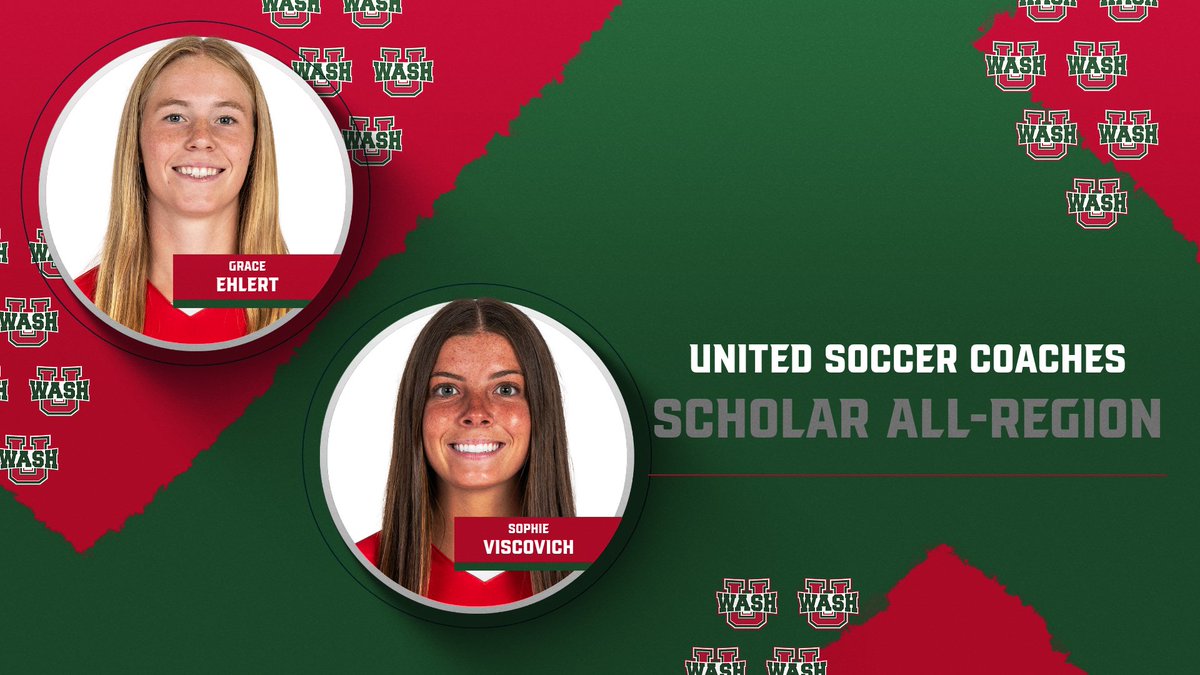 WASHUBears's tweet photo. Congratulations to Grace Ehlert and Sophie Viscovich who earned United Soccer Coaches First Team Scholar All-Region @WASHUwSoccer 📚⚽️ https://t.co/d2esCZ9Mvg
