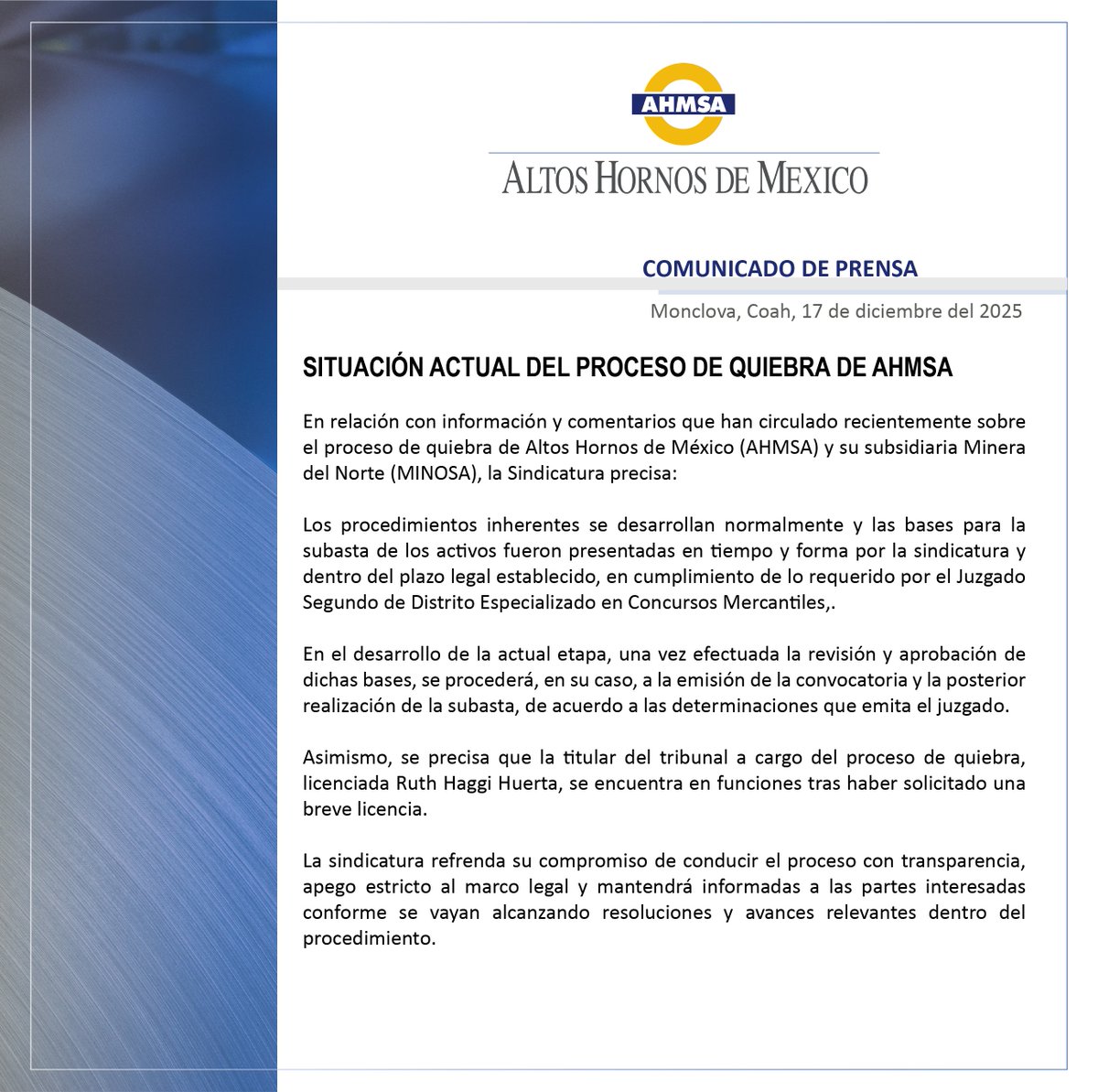 AHMSA tweet media
