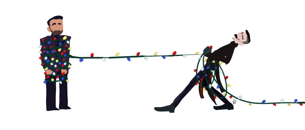 lab antics &amp; holiday lights #stobotnik #agentstone #drrobotnik #StobHolidayBingo