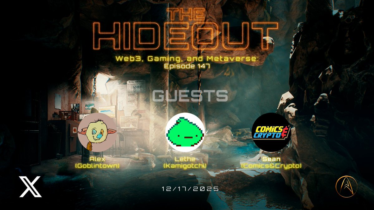 TheHideout_Show's tweet image. We’re LIVE!

Join our Spaces for a chance to win 500 $BITZ! One lucky attendee will be selected at random!

Don't forget to repost this and follow @thehideout_show!