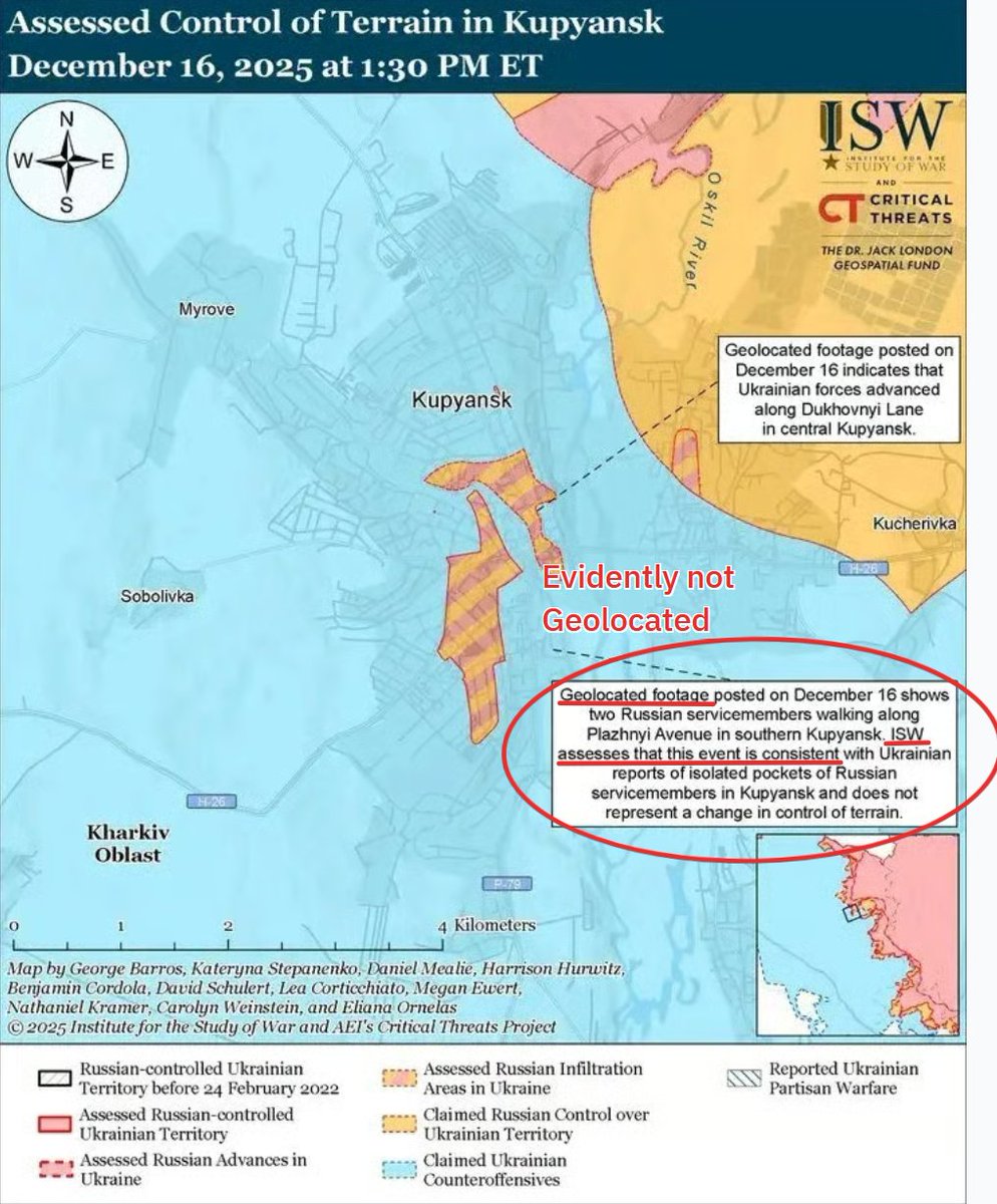 russian "kupyansk-video" wasnt actually filmed in kupyansk (shocker!)
also ISW took the claimed location as evidence of russian presence in the city without doing a geolocation or questioning anything