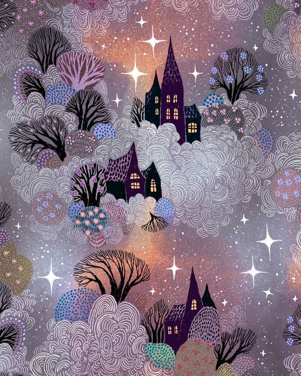 Доброй ночи 🌜✨🫵🏻
💛💙тихой мирной теплой .
 Иллюстратор Ulla Thynell