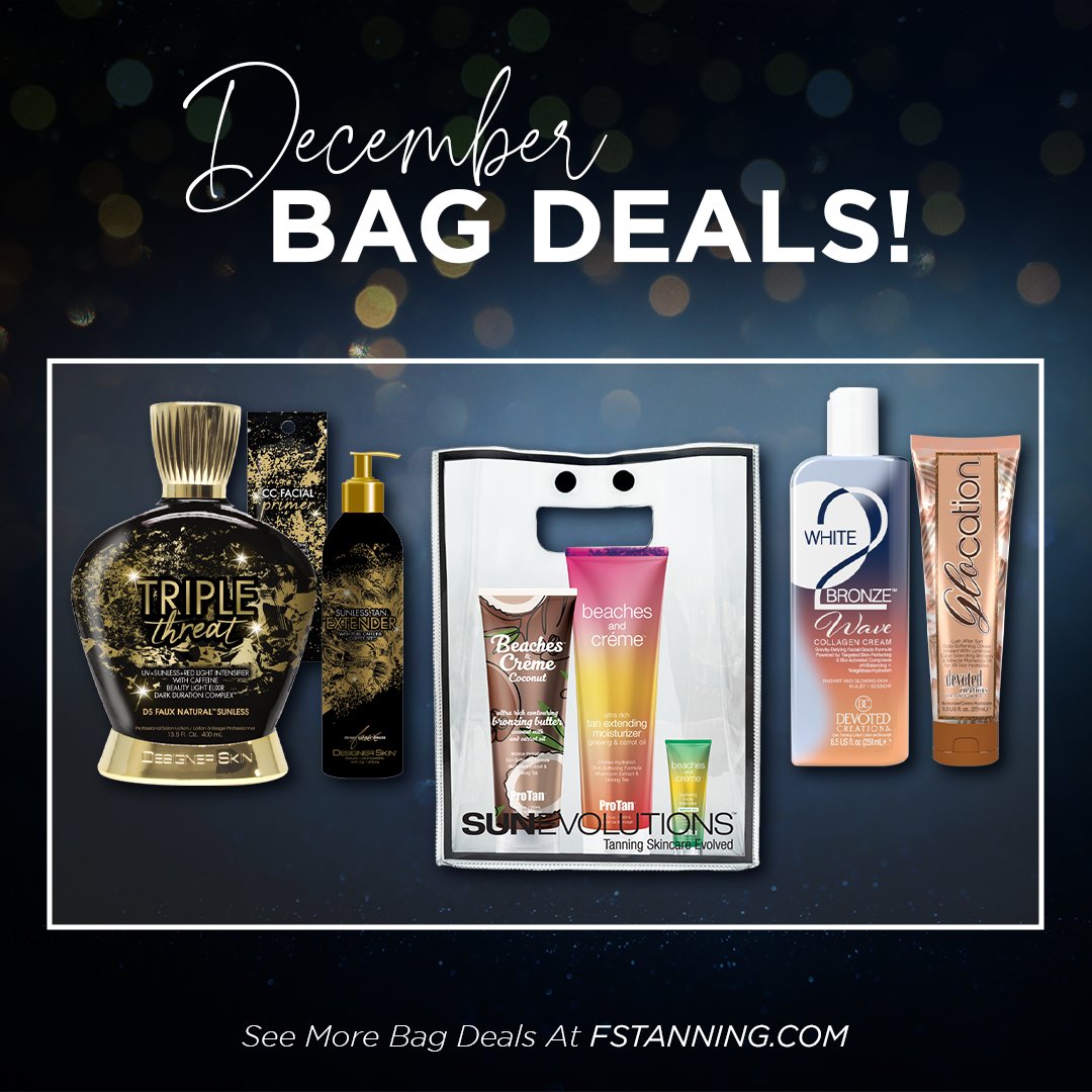 FSTanning's tweet image. December Bag Deals are HERE! ✨🎁

Stock up on bags filled with your favorite lotions—perfect for gifting, treating yourself, or adding to your salon lineup! 

Shop NOW! 👉 fstanning.com/fs-exclusives.…