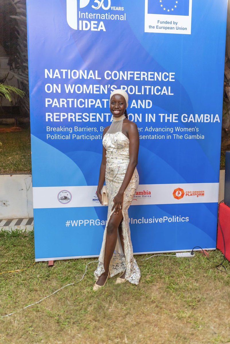 Coms_Expert's tweet image. Grateful to have attended the closing dinner of the National Conference on Women’s Political Participation and Representation in The Gambia organized by  International IDEA under the  EU CODED Project.

#WomenInPolitics #WomenLeadership #Gambia