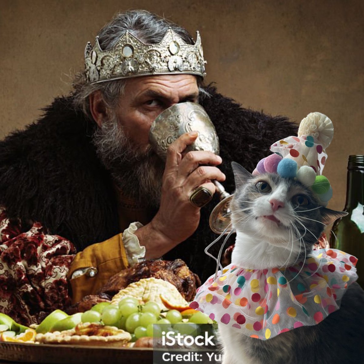 walkupkitties's tweet image. the king's loyal royal advisor is being questioned after the king mysteriously fell ill after dinner this evening. surely it couldn't have been her..