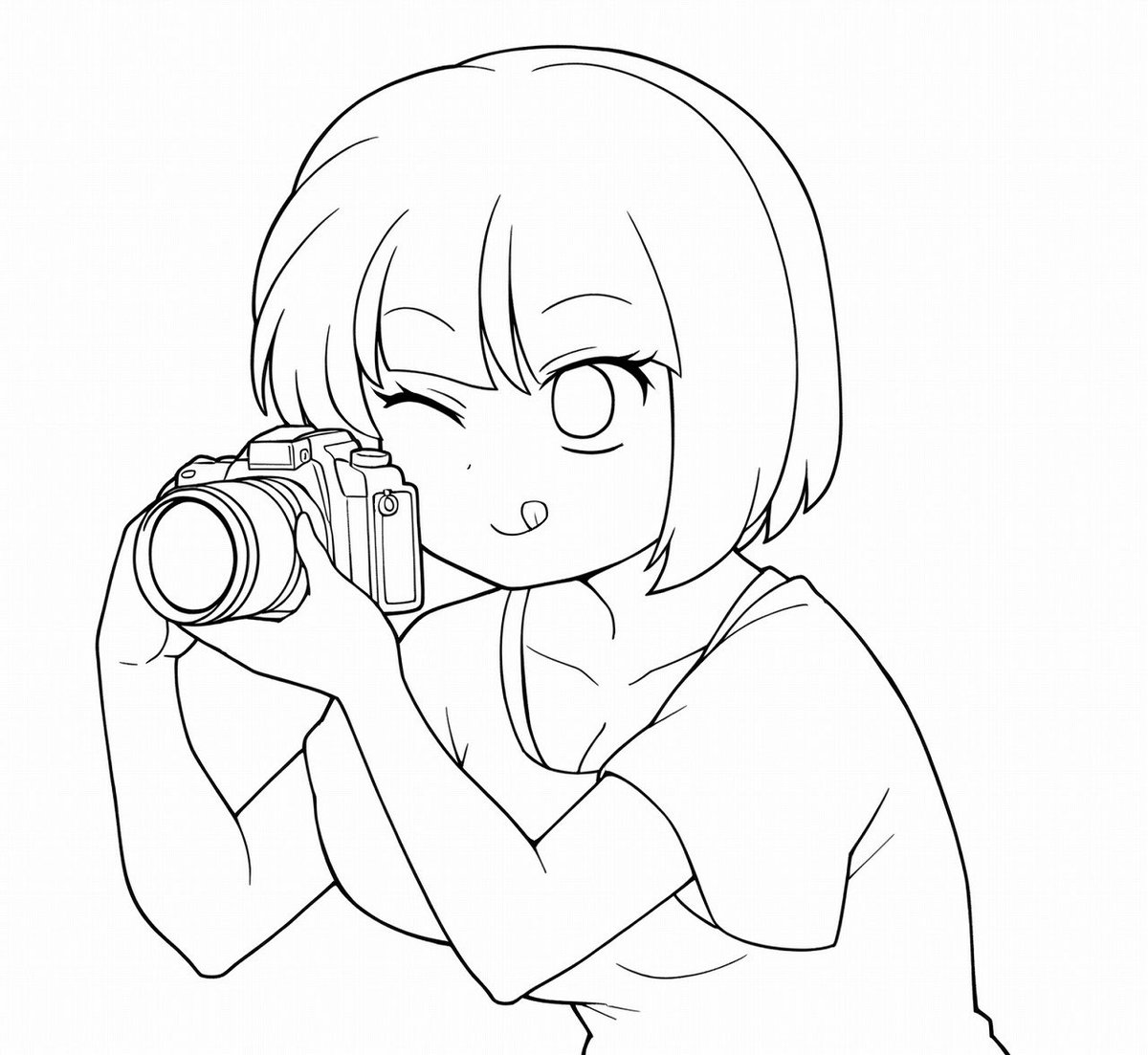 我ながらうまく描けたかもしれないカメラもどき、、_(┐「ε:)_