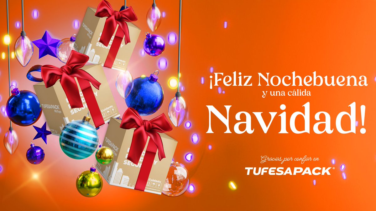 Hoy, más que nunca, queremos desearte una cena llena de unión, amor y paz.🎄💛 Desde toda la familia TUFESAPACK:
✨ ¡Feliz Nochebuena y una cálida Navidad para ti y los tuyos! ✨ Gracias por permitirnos ser parte de tus historias. #TUFESAPACK #FelizNavidad