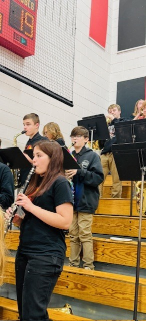 The Best Way to Spread Christmas Cheer is Playing Loud for All to Hear!  Thanks so much to the Pep Band for performing at the game this week.  Your time is always appreciated, but especially during this hectic time of year.  Merry Christmas!  🎄☃️