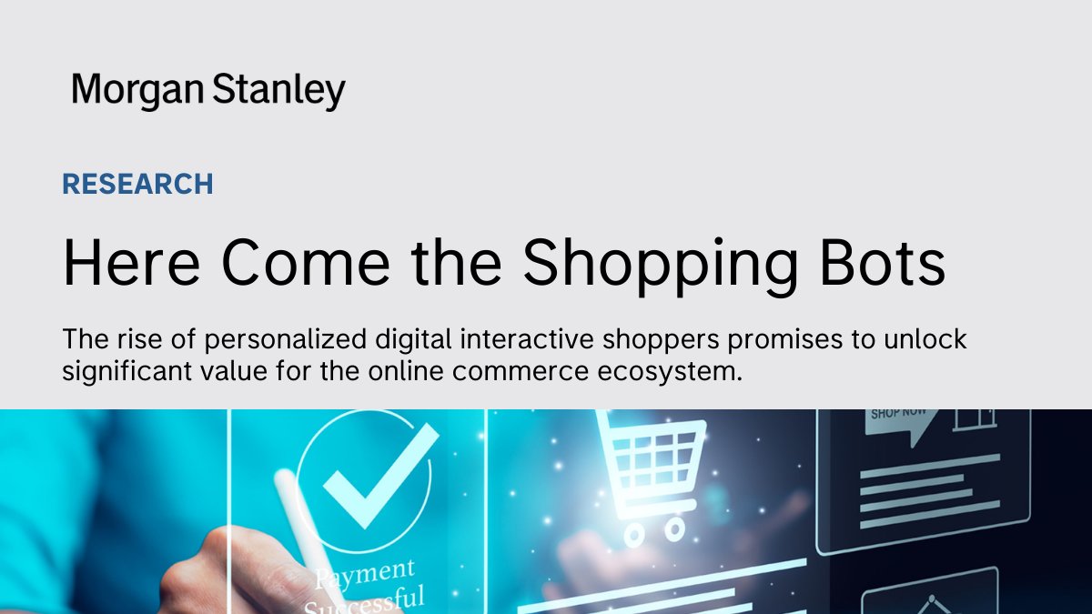 MorganStanley's tweet photo. Explore how AI-powered shopping assistants will transform e-commerce, driving up to $385 billion in U.S. spending by 2030. https://t.co/EIpmugLiDD https://t.co/G5gQvAdDXY