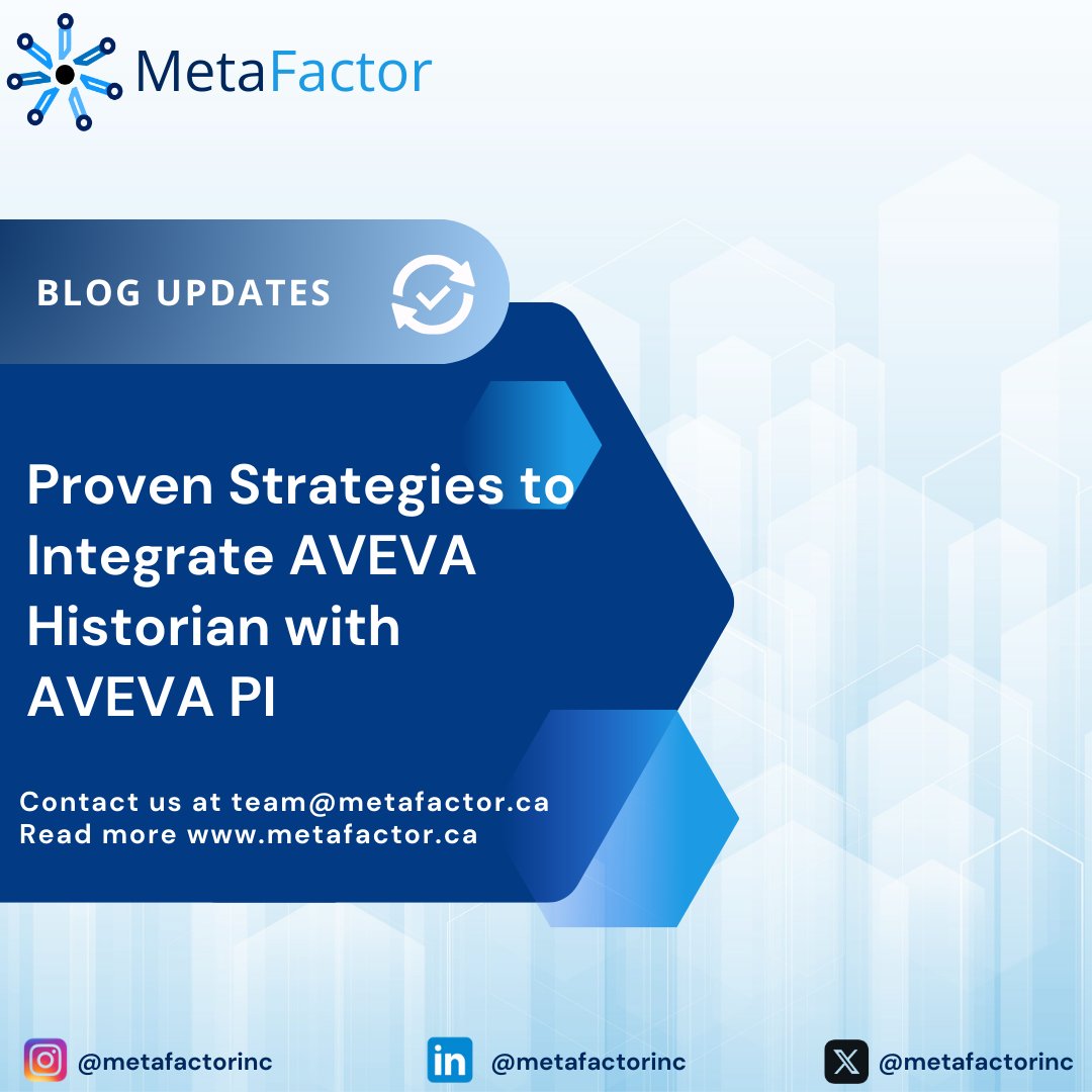 Metafactorinc's tweet photo. 🔗 Integrating AVEVA Historian with AVEVA PI: Proven Strategies That Work
👉 Read the full article: https://t.co/9qTkX7NXT7
#AVEVA #AVEVAHistorian #PISystem #IndustrialData #OperationalIntelligence #SystemIntegration #DigitalTransformation https://t.co/k7AiCp5Azw