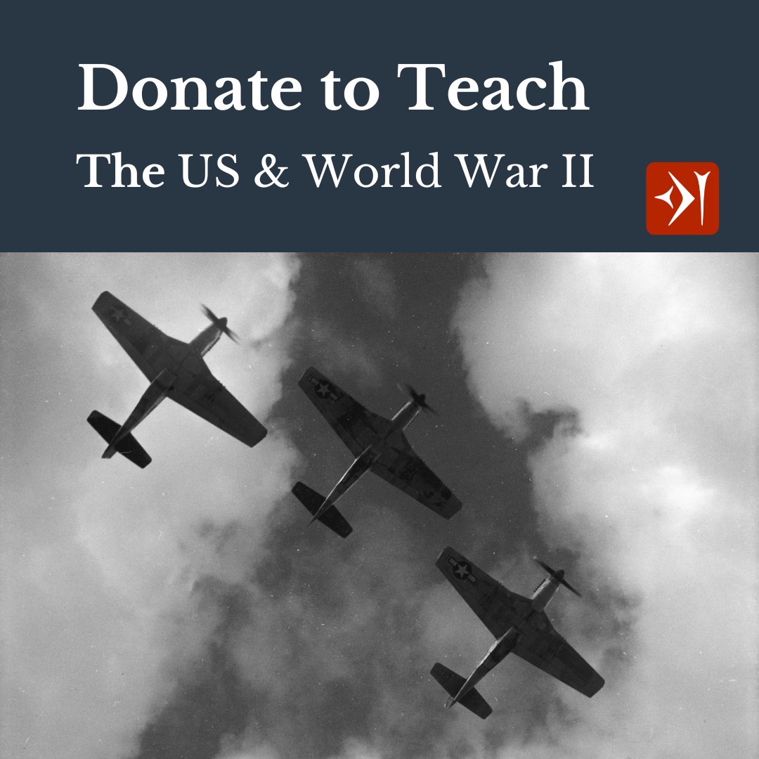 whencyclopedia's tweet image. Our year-end giving campaign is almost over. Your gift will help us create more resources for one of our topics.

Will you choose the US and World War II, a pivotal and complex global conflict?

go.whe.to/donate

#DonateToDecide #YearEndGiving #SupportEducation