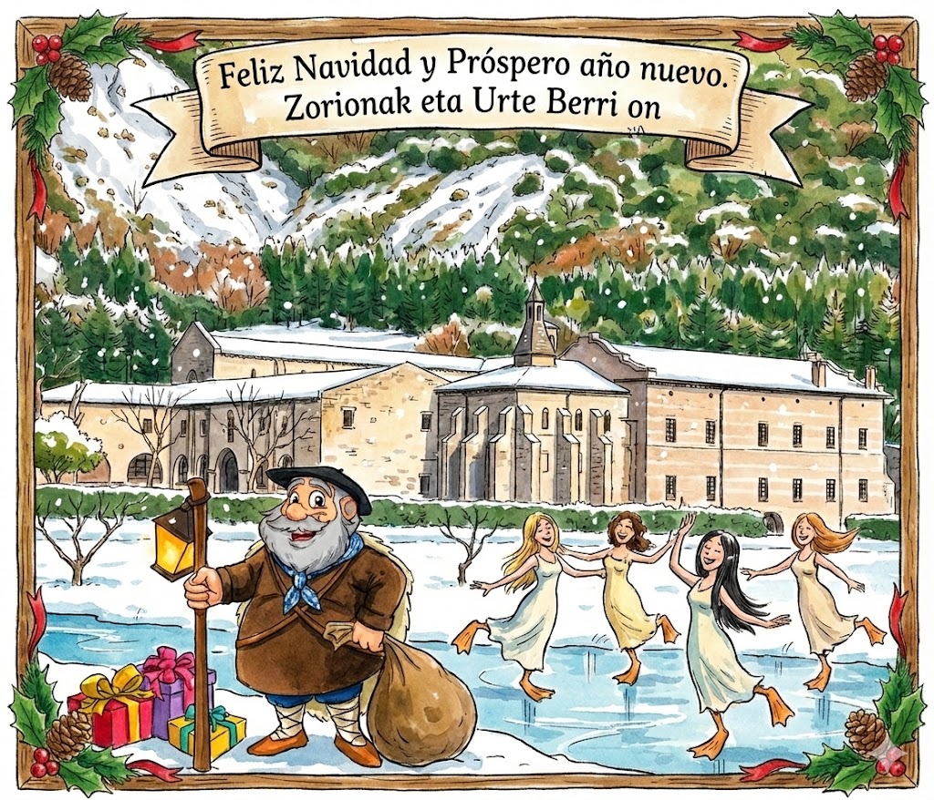 🎄✨En el corazón del Valle, donde las piedras del Monasterio de Iranzu, nos susurran historias antiguas, la magia de la Navidad cobra vida. ¡Con nuestros mejores deseos🥂!!.