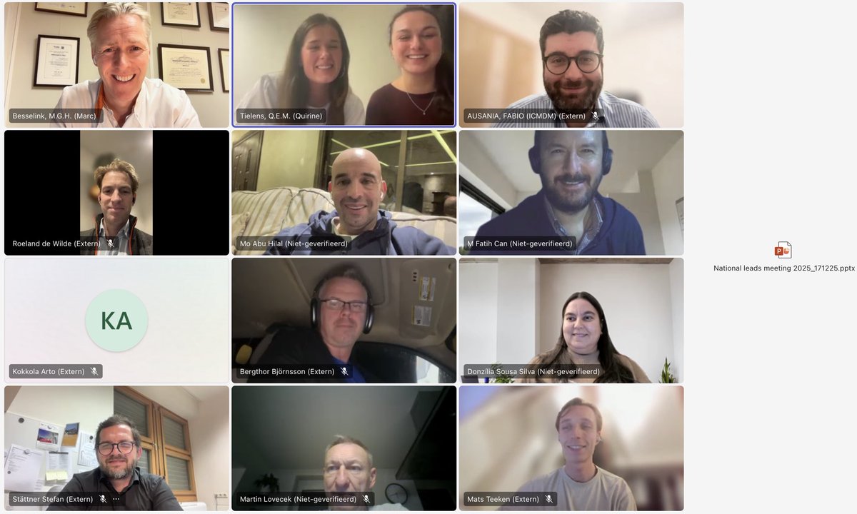 MarcBesselink's tweet image. Excellent @e_mips National Leads meeting. EMIPS is is the European registry of all MIS robot/lap #pancreas #surgery. Endorsed by @EAHPBA 
Today in the meeting: 🇸🇪🇹🇷🇪🇸🇵🇹🇦🇹🇨🇿🇳🇱🇫🇮

See: e-mips.com
And: eahpba.org/newsletter-oct…

Thank you @CvanHouweninge &amp;amp; Quirine Tielens…