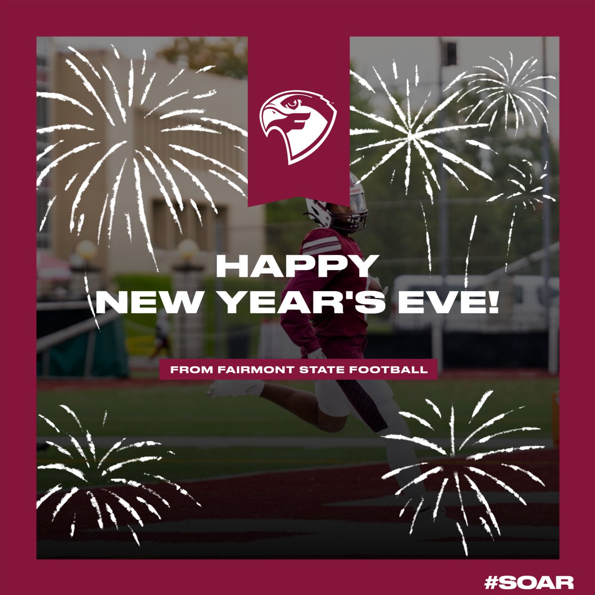 FairmontStateFB's tweet image. Happy New Year's Eve! #SOAR #FAST🎉🎉