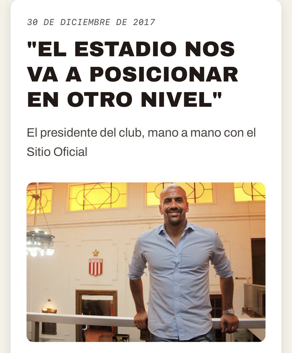 axpadilla's tweet photo. El 2017 daba sus últimos pasos. En silencio, el club seguía y seguía creciendo. Hoy, en el tiempo, leo esta nota que le hice a Verón trabajando para el club: cuando proyectás, cuando el horizonte está claro, cuando sabés transitar los altos y los bajos, todo llega… 🇦🇹 https://t.co/icqvdfHm1K