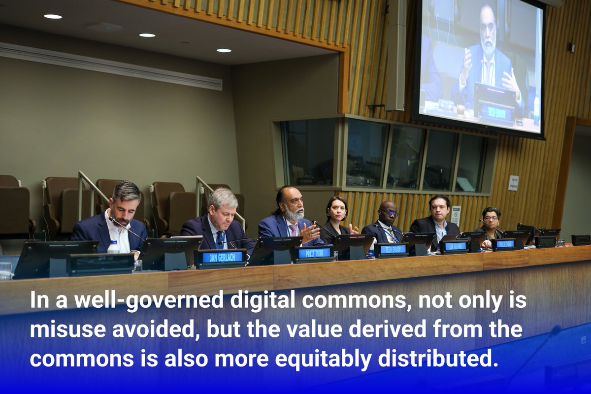 🛡️ A well-governed digital commons avoids misuse &amp; ensures value is shared equitably.

This message framed yesterday’s WSIS+20 side event, Building the Commons. The discussion focused on how community-led models &amp; collaborative governance strengthen trust, resilience &amp; inclusion.