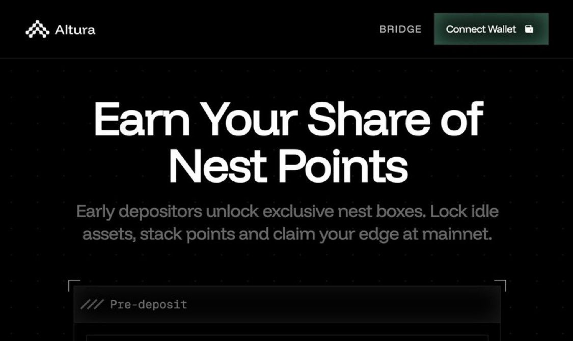 Volatility everywhere lately, and a lot of capital is just sitting in stables.

That’s why I’ve been paying attention to <a href="/alturax/">Altura</a> 

Pre deposits were clearly about positioning, learning the mechanics, setting a baseline, staying flexible.

Now the real switch flips:
• Pre
