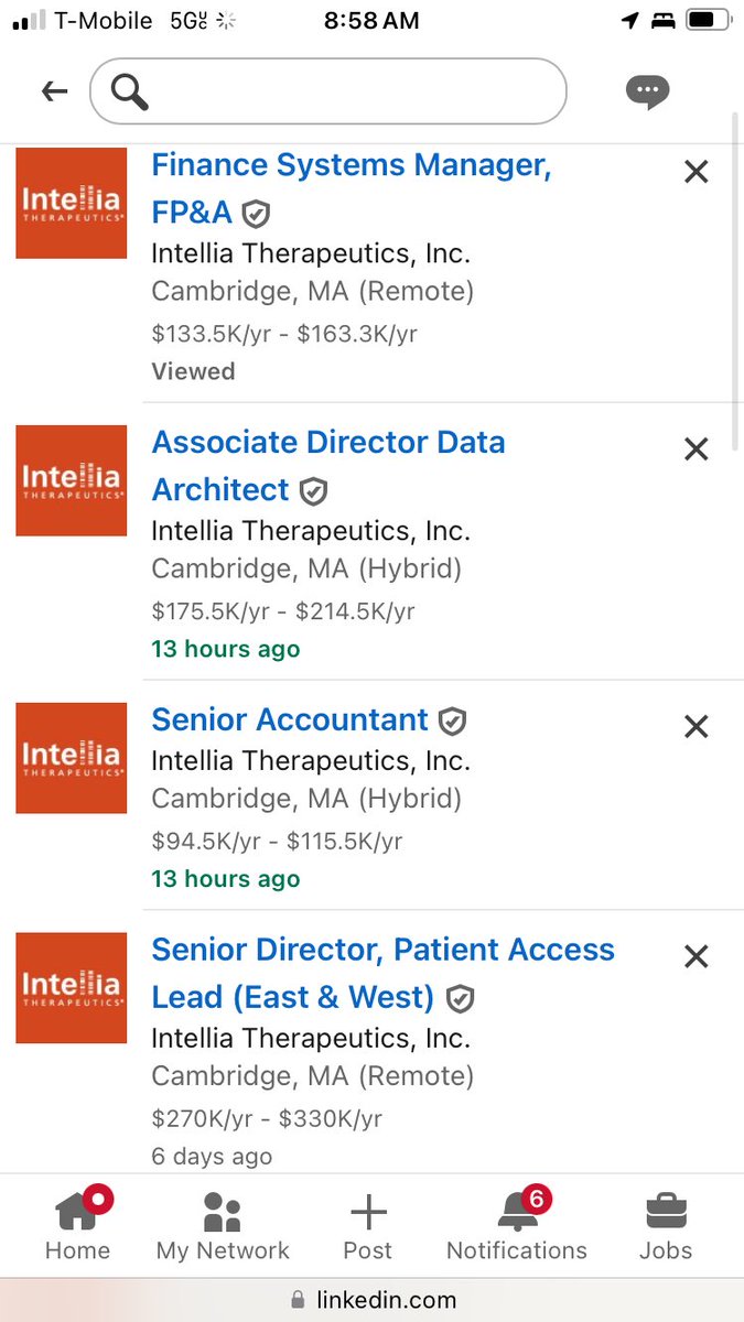 GeneInvesting's tweet image. Wow look at all of these jobs posted on LinkedIn $NTLA